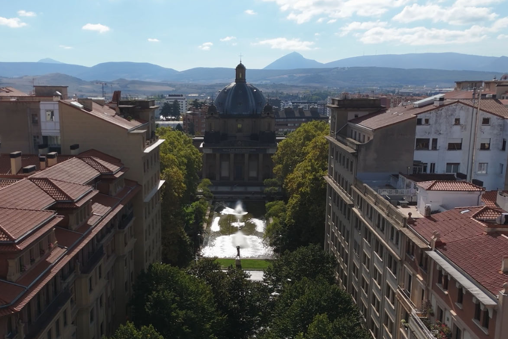 Monumento a los caídos desde el aire