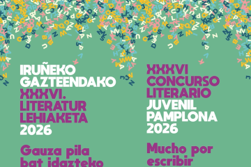 Cartel bilingüe del Concurso literario joven